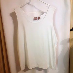 Chico’s Classic Cream Stretch Tank Top, Size 3 XLarge